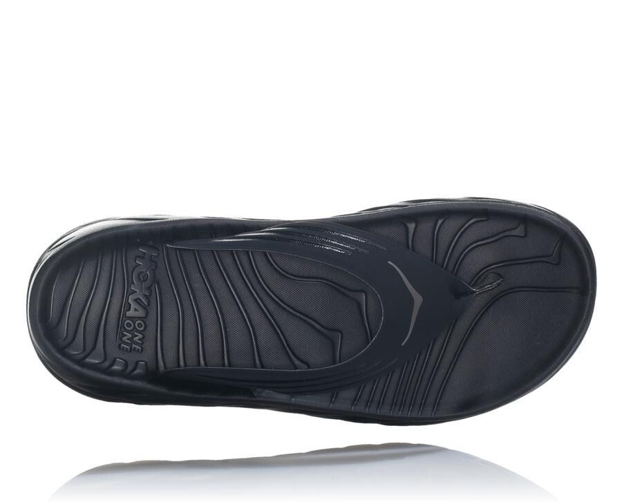 Sandals Mens - Hoka One One ORA Recovery Flip - Black - VJEXSBY-56